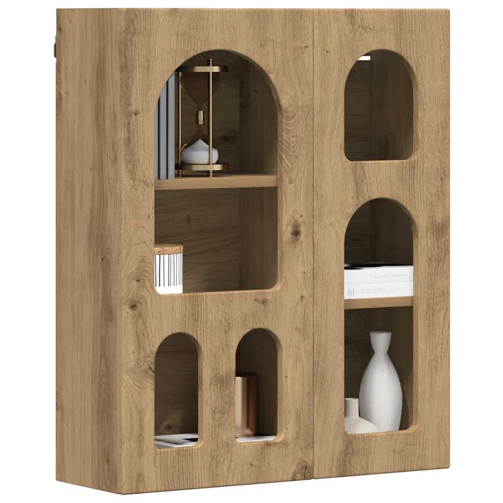 vidaXL Hanging Cabinet with Shelf ELST Artisan Oak 59 x 20 x 71.5 cm