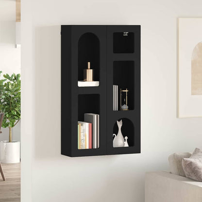 vidaXL Hanging Cabinet ELST Black 59 x 20 x 100 cm Engineered Wood