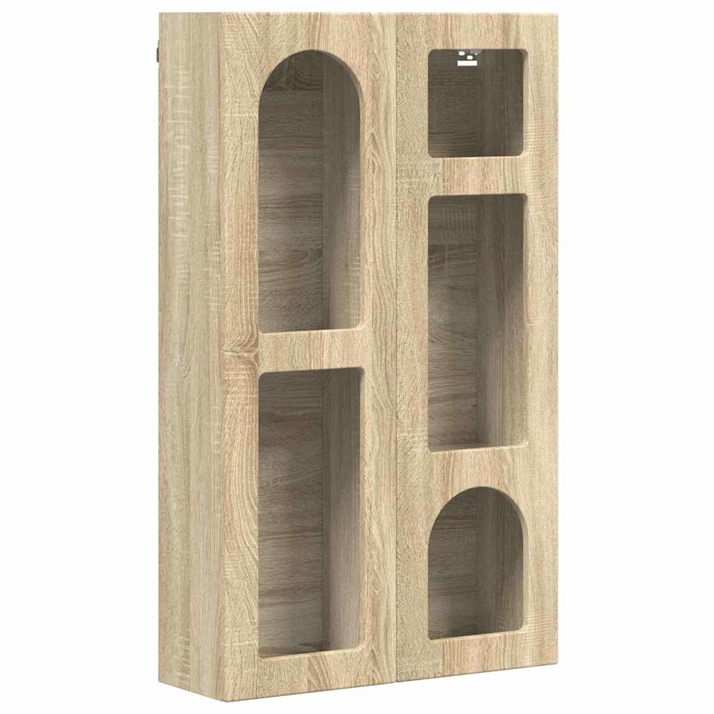 vidaXL Hanging Cabinet with Shelf ELST Sonoma Oak 59 x 20 x 100 cm