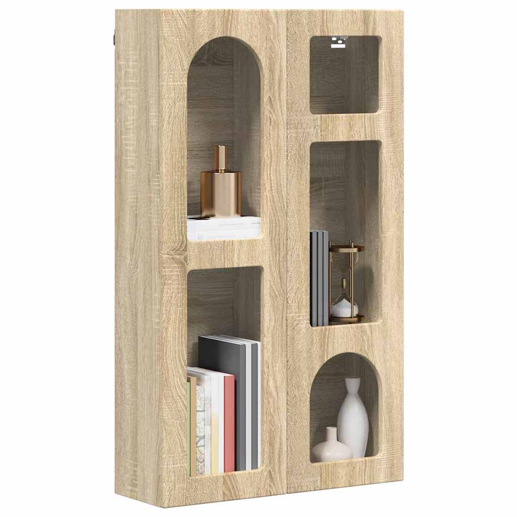 vidaXL Hanging Cabinet with Shelf ELST Sonoma Oak 59 x 20 x 100 cm