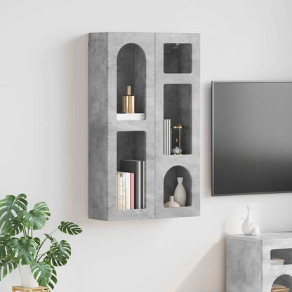 vidaXL Hanging Cabinet with Shelf ELST Concrete Grey 59 x 20 x 100 cm