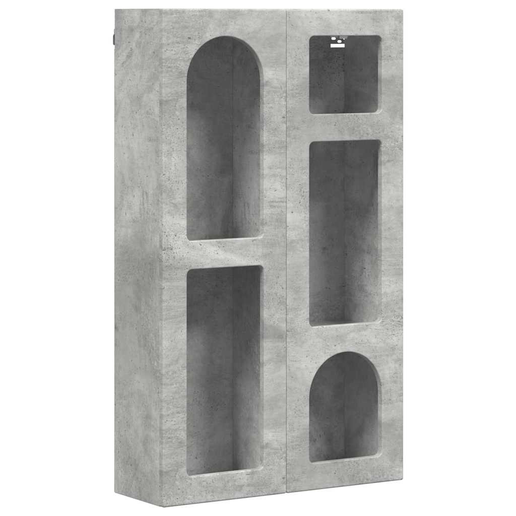 vidaXL Hanging Cabinet with Shelf ELST Concrete Grey 59 x 20 x 100 cm