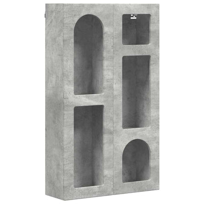 vidaXL Hanging Cabinet with Shelf ELST Concrete Grey 59 x 20 x 100 cm