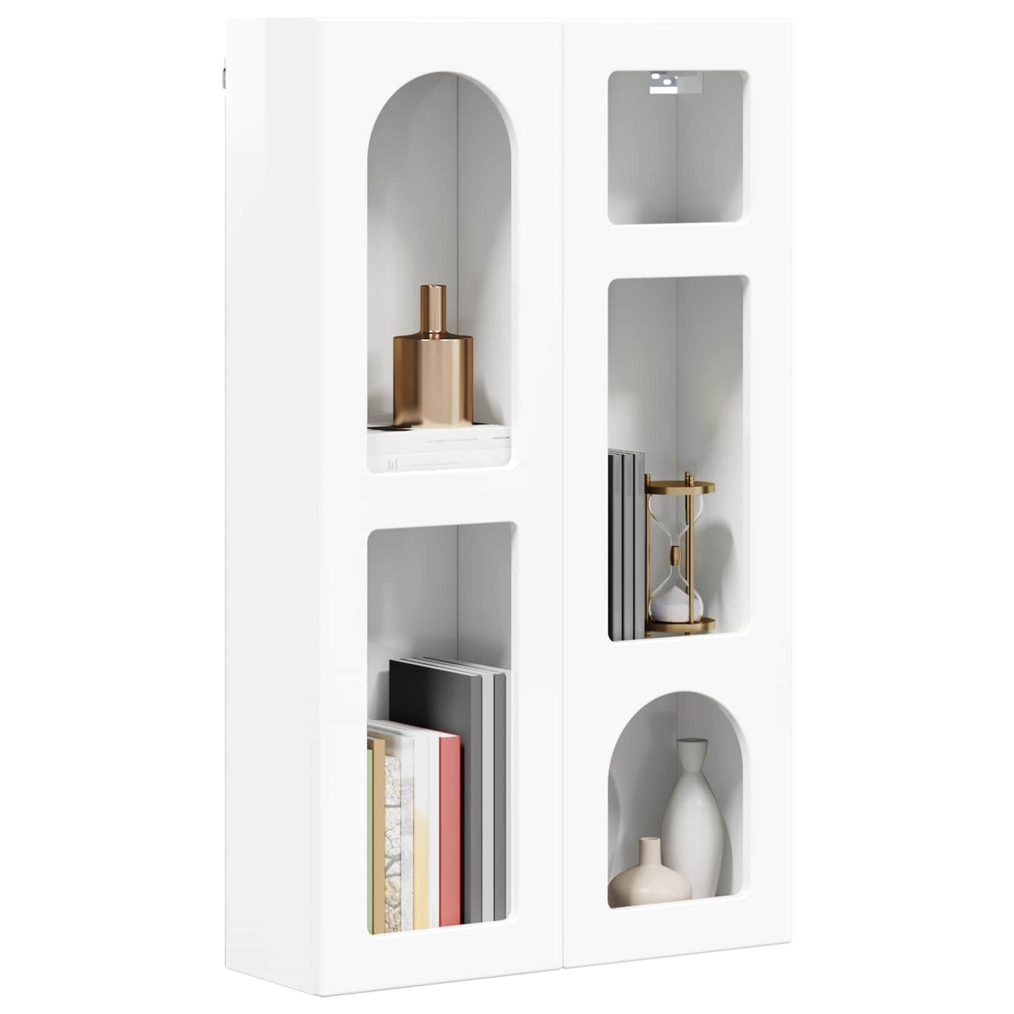 vidaXL Hanging Cabinet ELST High Gloss White 59 x 20 x 100 cm