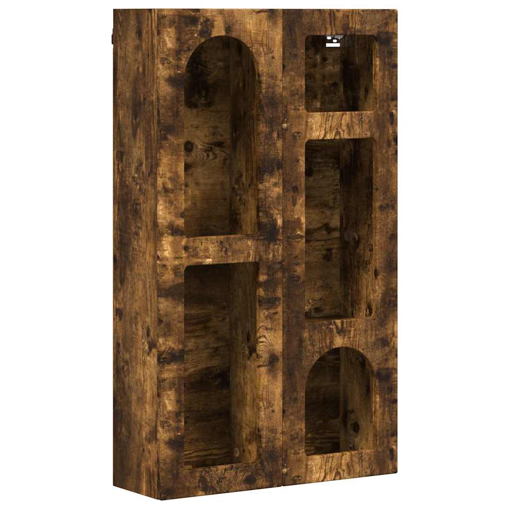 vidaXL Hanging Cabinet with Shelf ELST Smoked Oak 59 x 20 x 100 cm