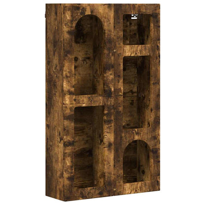 vidaXL Hanging Cabinet with Shelf ELST Smoked Oak 59 x 20 x 100 cm