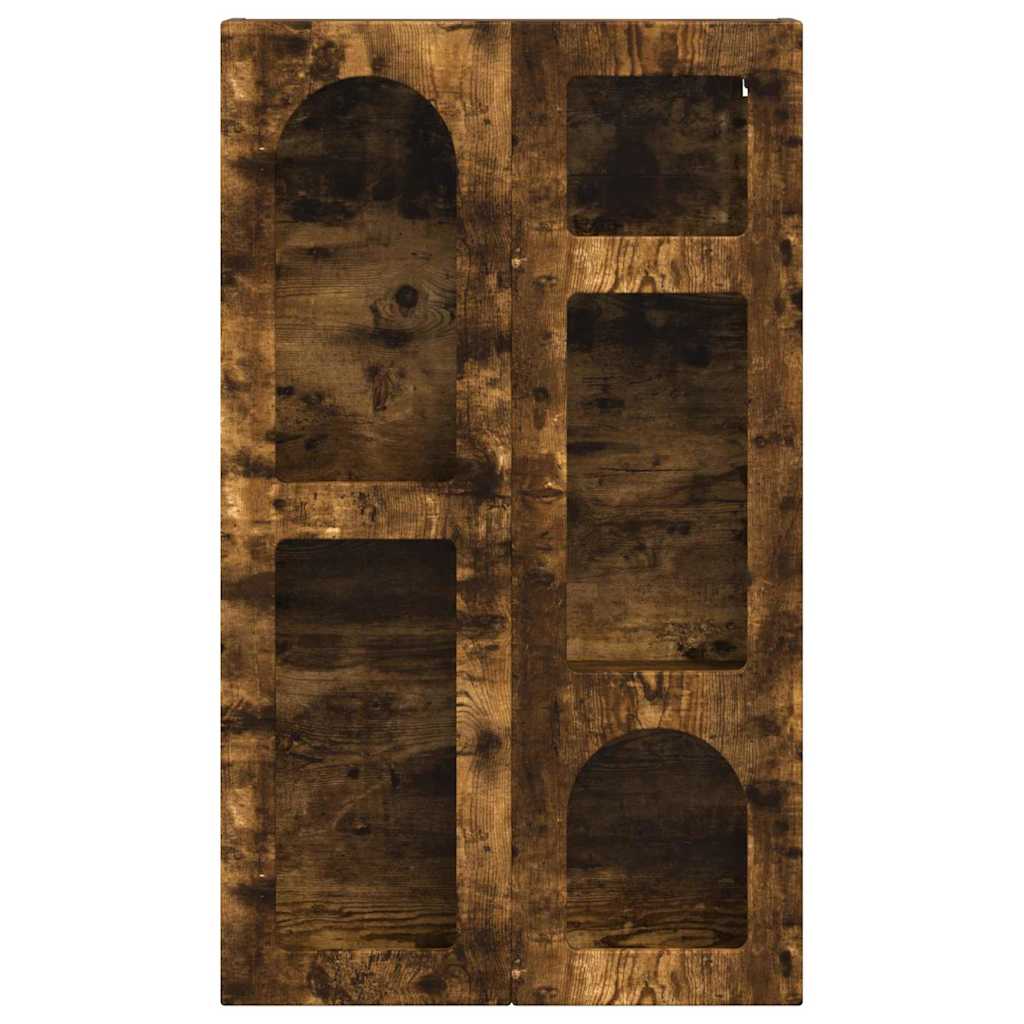 vidaXL Hanging Cabinet with Shelf ELST Smoked Oak 59 x 20 x 100 cm