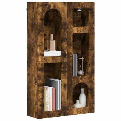 vidaXL Hanging Cabinet with Shelf ELST Smoked Oak 59 x 20 x 100 cm