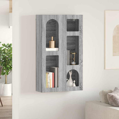 vidaXL Hanging Cabinet with Shelf ELST Grey Sonoma 59 x 20 x 100 cm