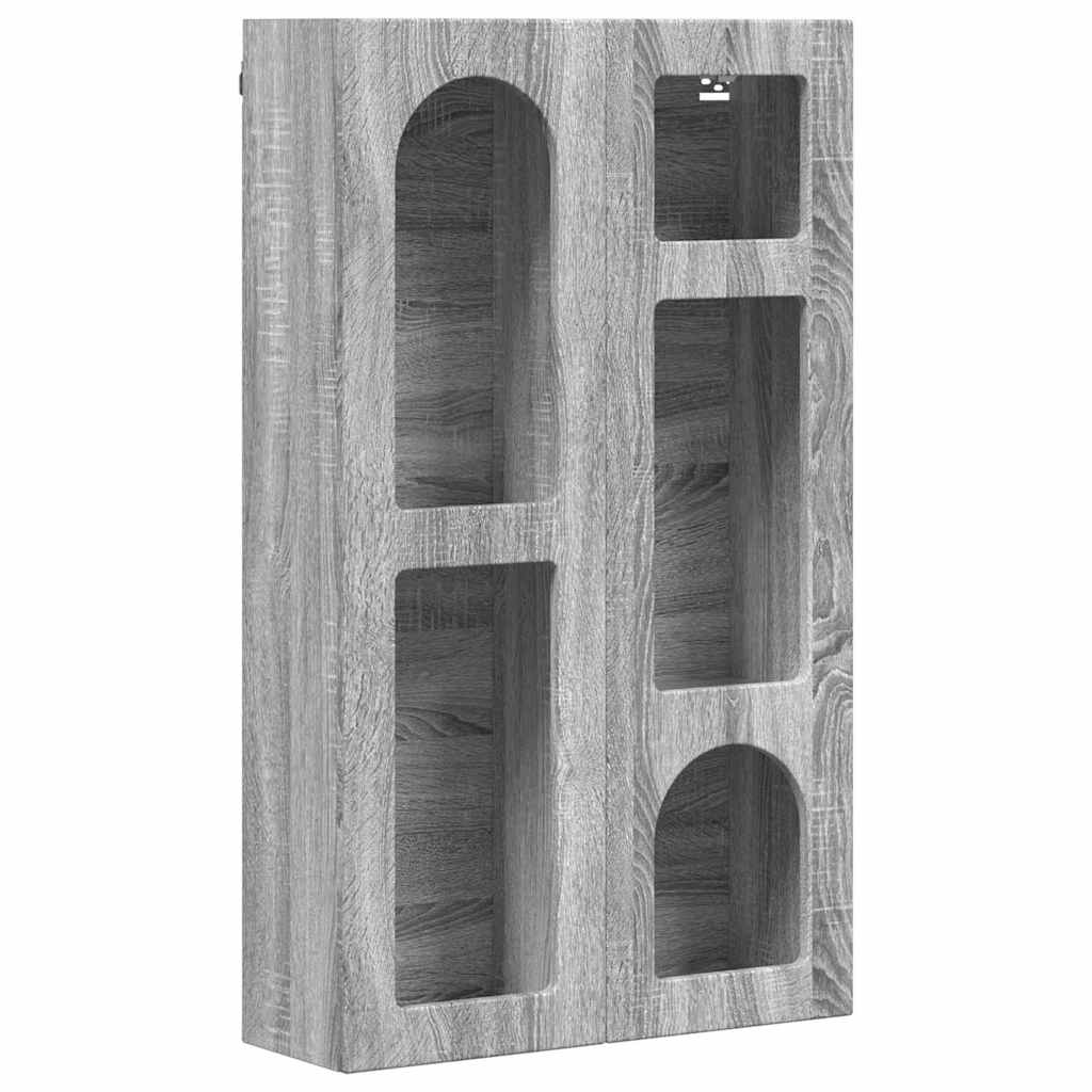 vidaXL Hanging Cabinet with Shelf ELST Grey Sonoma 59 x 20 x 100 cm