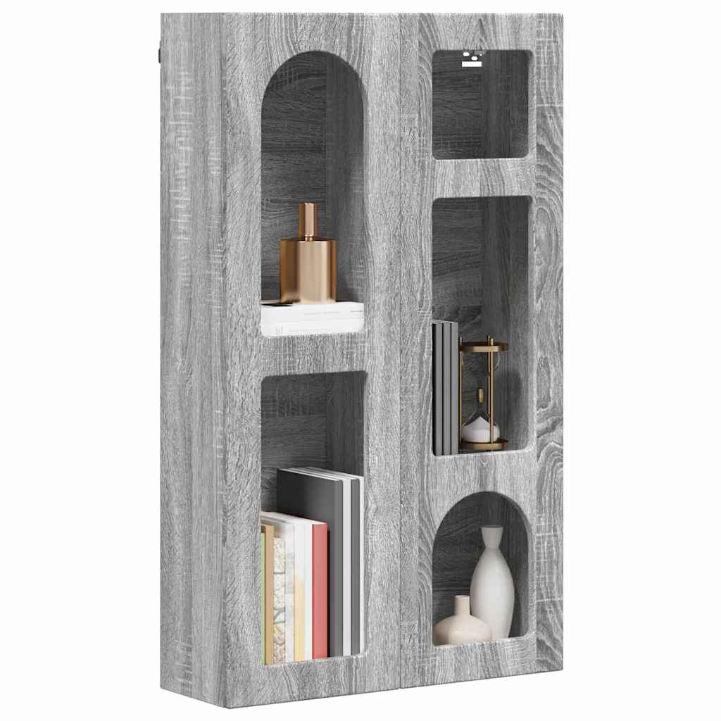 vidaXL Hanging Cabinet with Shelf ELST Grey Sonoma 59 x 20 x 100 cm