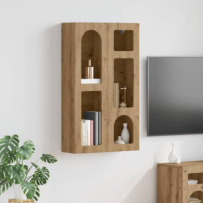 vidaXL Hanging Cabinet with Shelf ELST Artisan Oak 59 x 20 x 100 cm