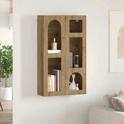 vidaXL Hanging Cabinet with Shelf ELST Artisan Oak 59 x 20 x 100 cm