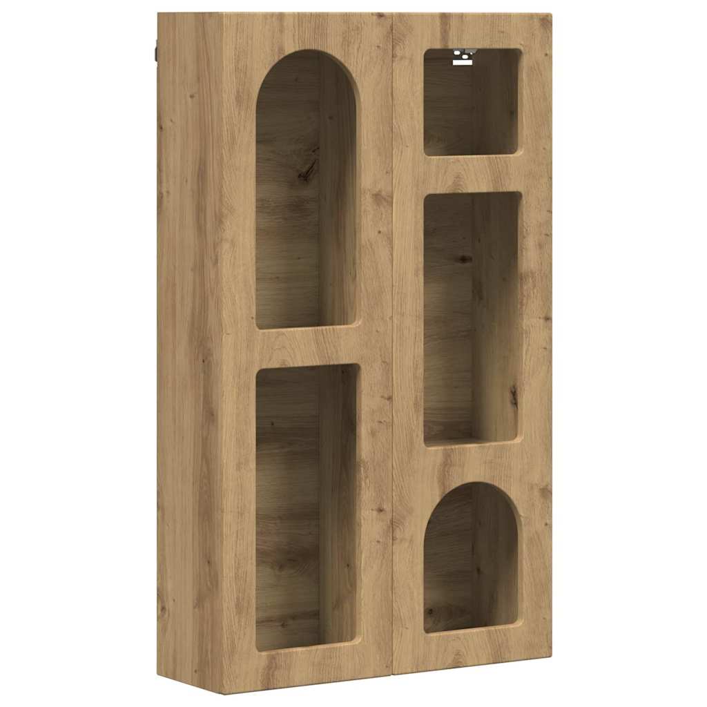 vidaXL Hanging Cabinet with Shelf ELST Artisan Oak 59 x 20 x 100 cm