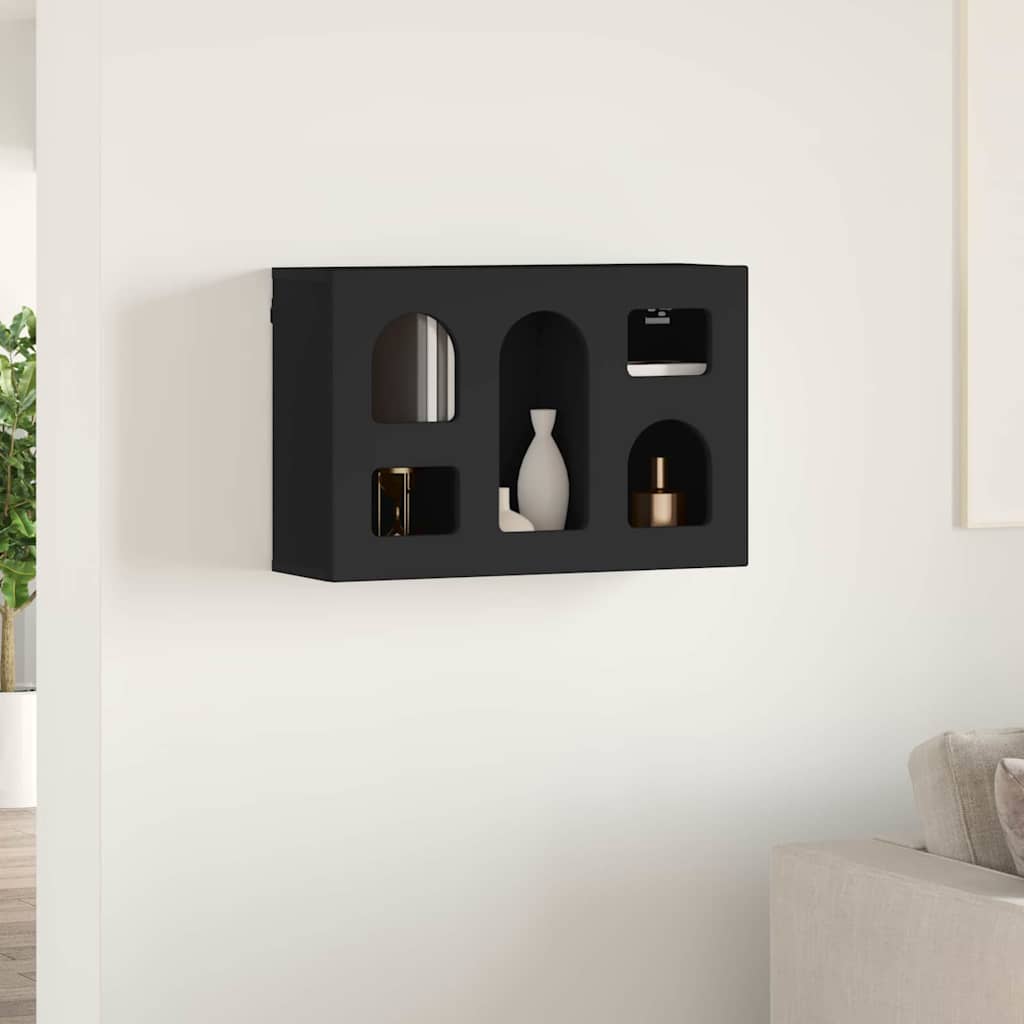 vidaXL Hanging Cabinet ELST Black 60 x 20 x 40 cm Engineered Wood