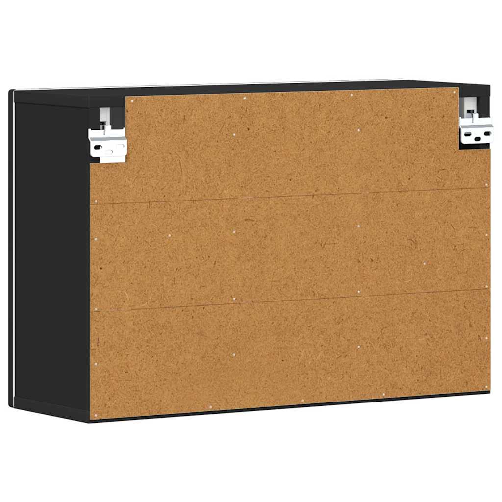 vidaXL Hanging Cabinet ELST Black 60 x 20 x 40 cm Engineered Wood