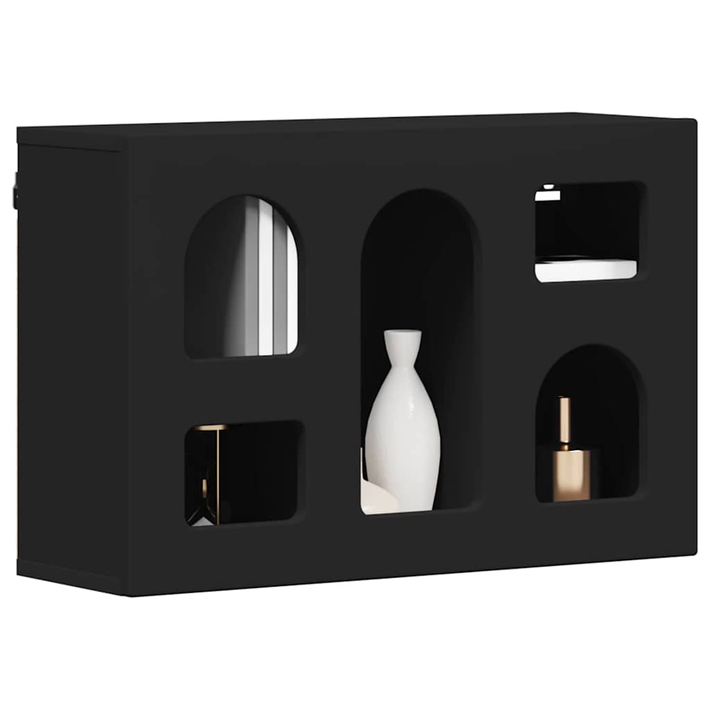 vidaXL Hanging Cabinet ELST Black 60 x 20 x 40 cm Engineered Wood