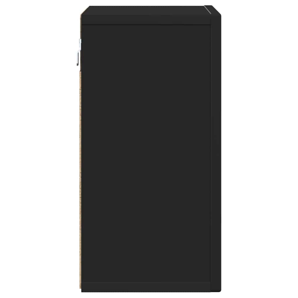 vidaXL Hanging Cabinet ELST Black 60 x 20 x 40 cm Engineered Wood