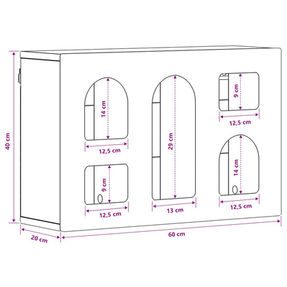 vidaXL Hanging Cabinet ELST Sonoma Oak 60 x 20 x 40 cm Engineered Wood