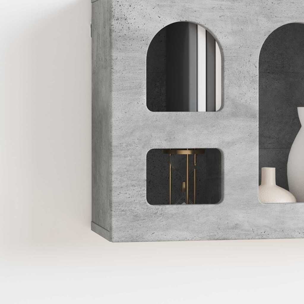 vidaXL Hanging Cabinet with Shelf ELST Concrete Grey 60 x 20 x 40 cm