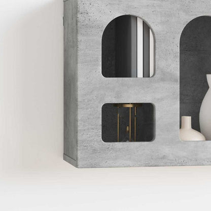 vidaXL Hanging Cabinet with Shelf ELST Concrete Grey 60 x 20 x 40 cm