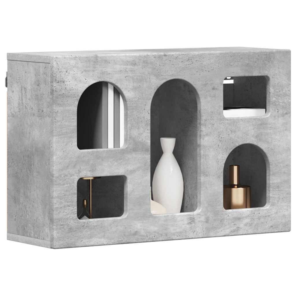 vidaXL Hanging Cabinet with Shelf ELST Concrete Grey 60 x 20 x 40 cm