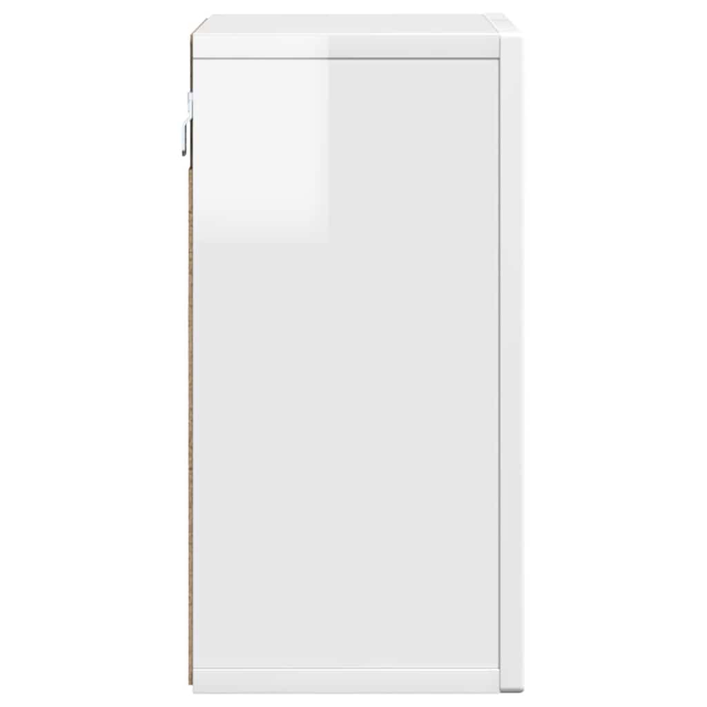 vidaXL Hanging Cabinet ELST High Gloss White 60 x 20 x 40 cm