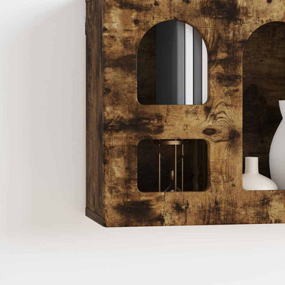 vidaXL Hanging Cabinet ELST Smoked Oak 60 x 20 x 40 cm Engineered Wood