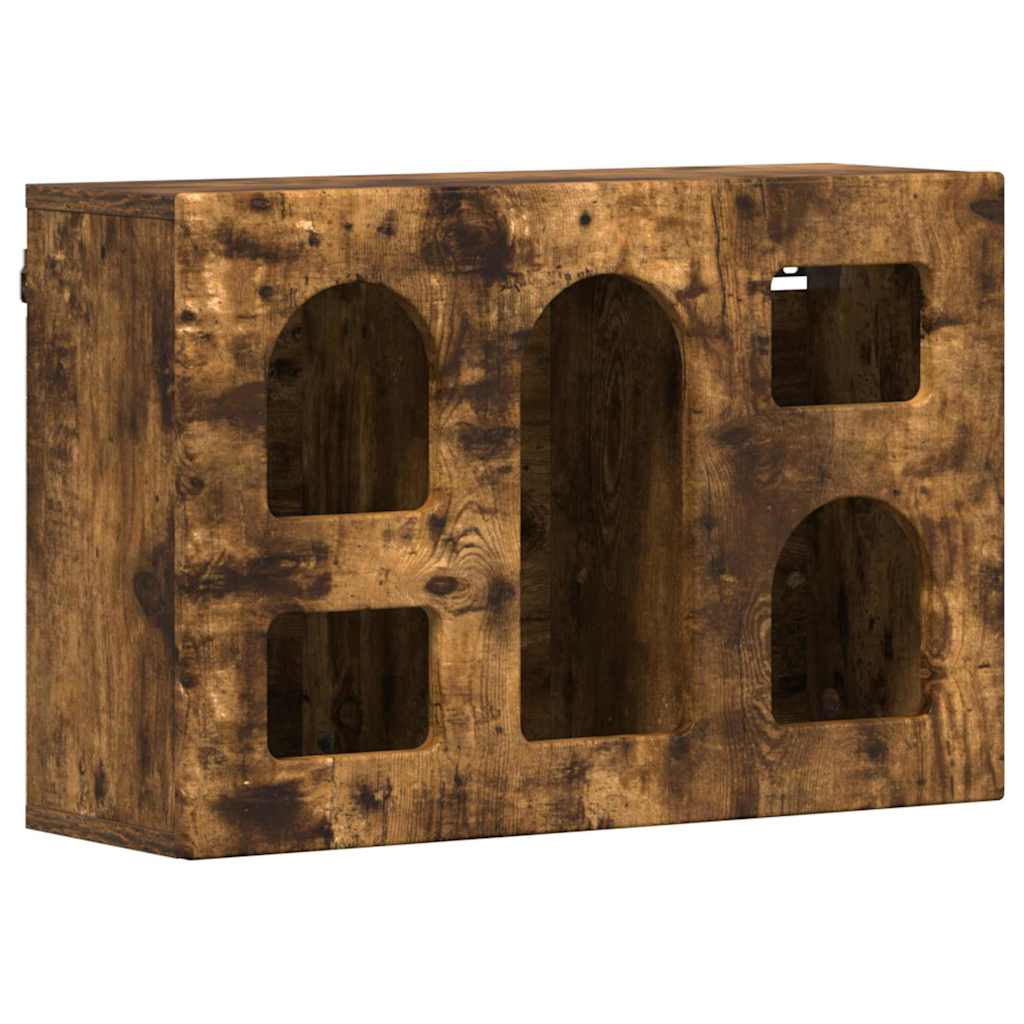 vidaXL Hanging Cabinet ELST Smoked Oak 60 x 20 x 40 cm Engineered Wood