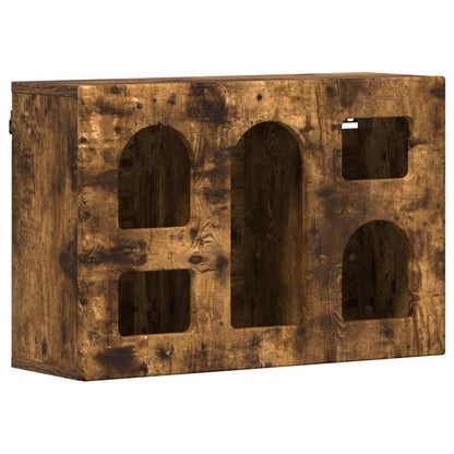 vidaXL Hanging Cabinet ELST Smoked Oak 60 x 20 x 40 cm Engineered Wood