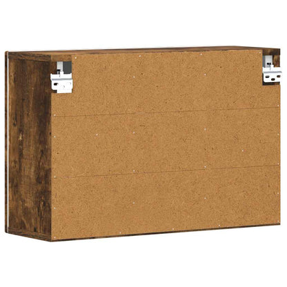 vidaXL Hanging Cabinet ELST Smoked Oak 60 x 20 x 40 cm Engineered Wood