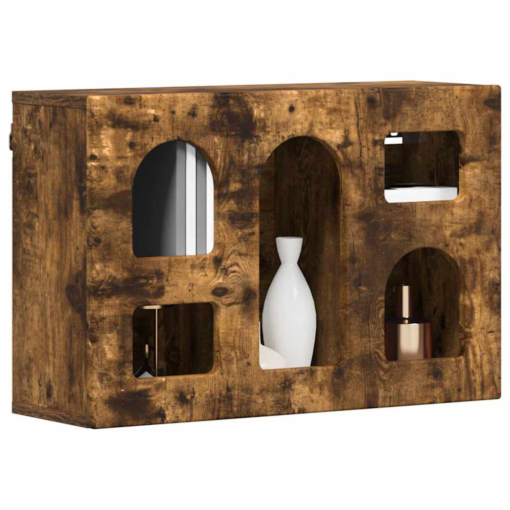 vidaXL Hanging Cabinet ELST Smoked Oak 60 x 20 x 40 cm Engineered Wood