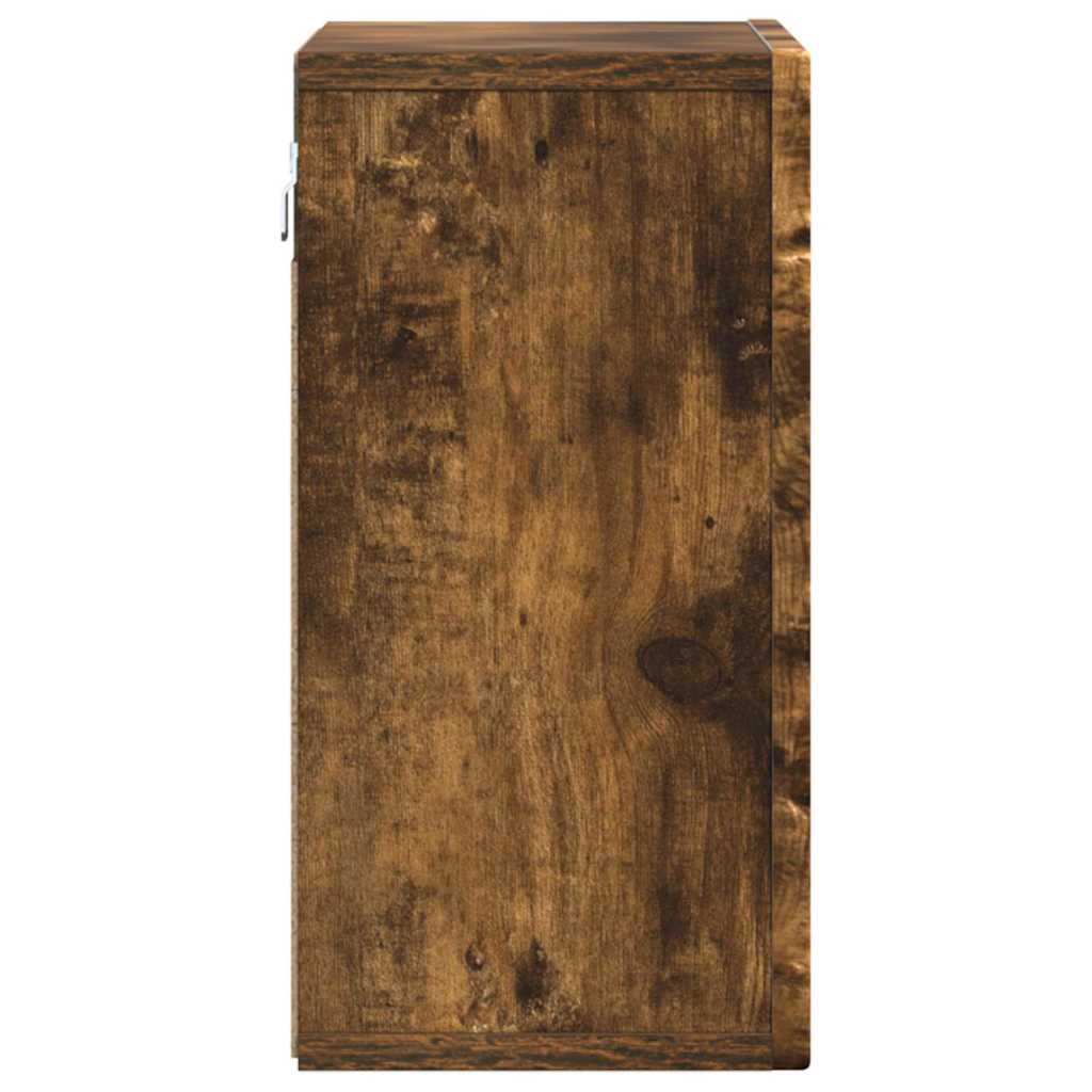 vidaXL Hanging Cabinet ELST Smoked Oak 60 x 20 x 40 cm Engineered Wood