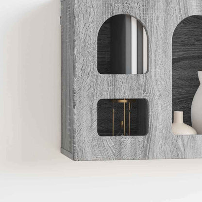 vidaXL Hanging Cabinet with Shelf ELST Grey Sonoma 60 x 20 x 40 cm