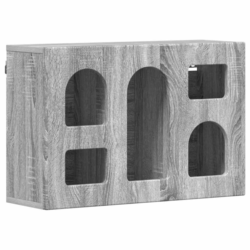 vidaXL Hanging Cabinet with Shelf ELST Grey Sonoma 60 x 20 x 40 cm