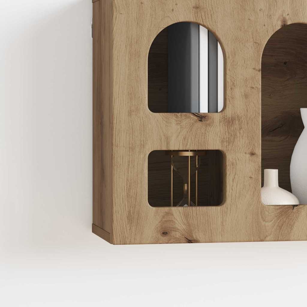 vidaXL Hanging Cabinet with Shelf ELST Artisan Oak 60 x 20 x 40 cm