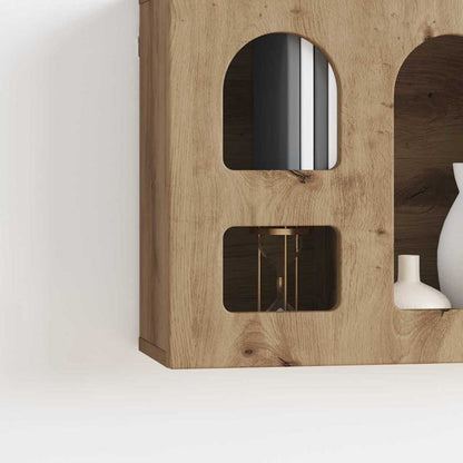 vidaXL Hanging Cabinet with Shelf ELST Artisan Oak 60 x 20 x 40 cm
