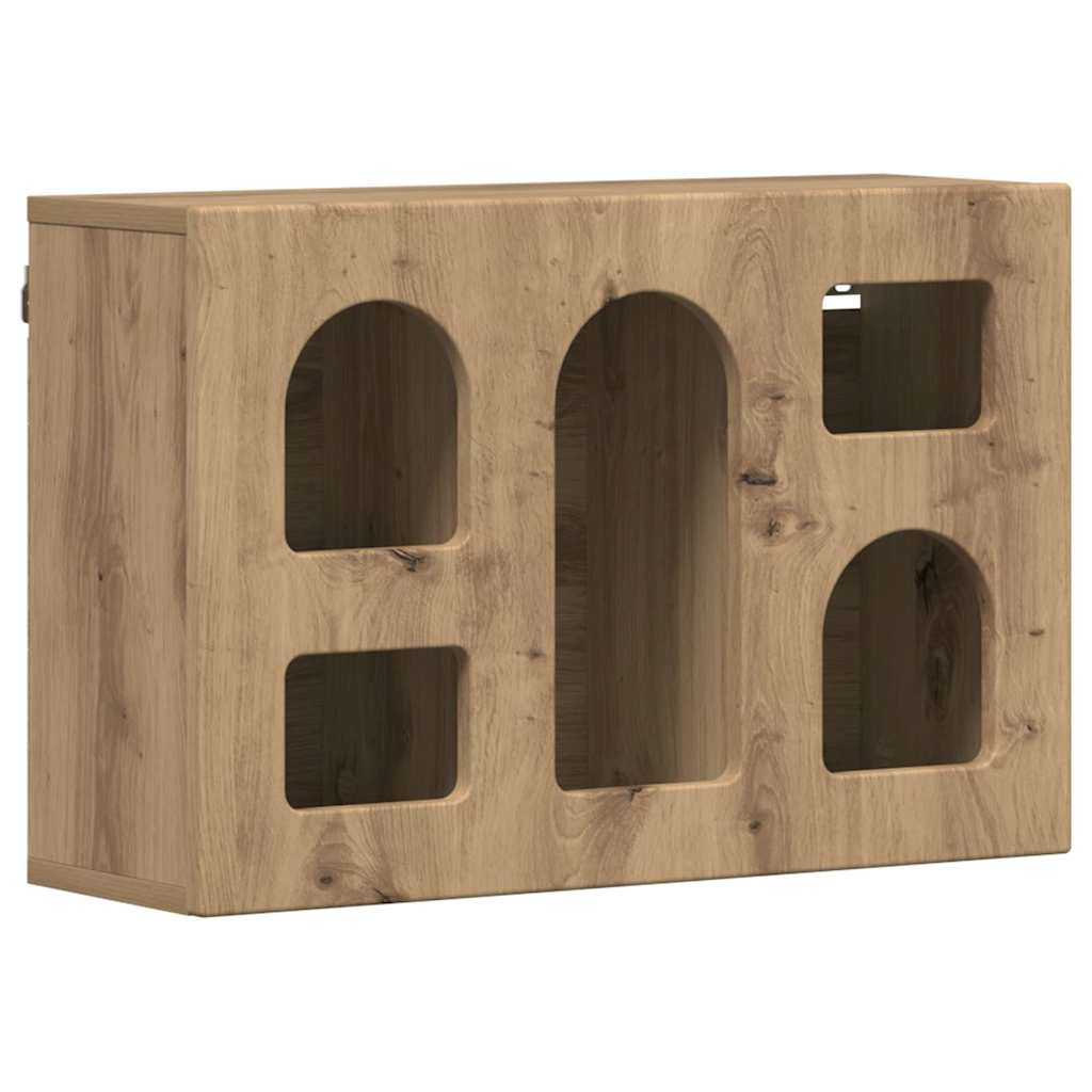 vidaXL Hanging Cabinet with Shelf ELST Artisan Oak 60 x 20 x 40 cm