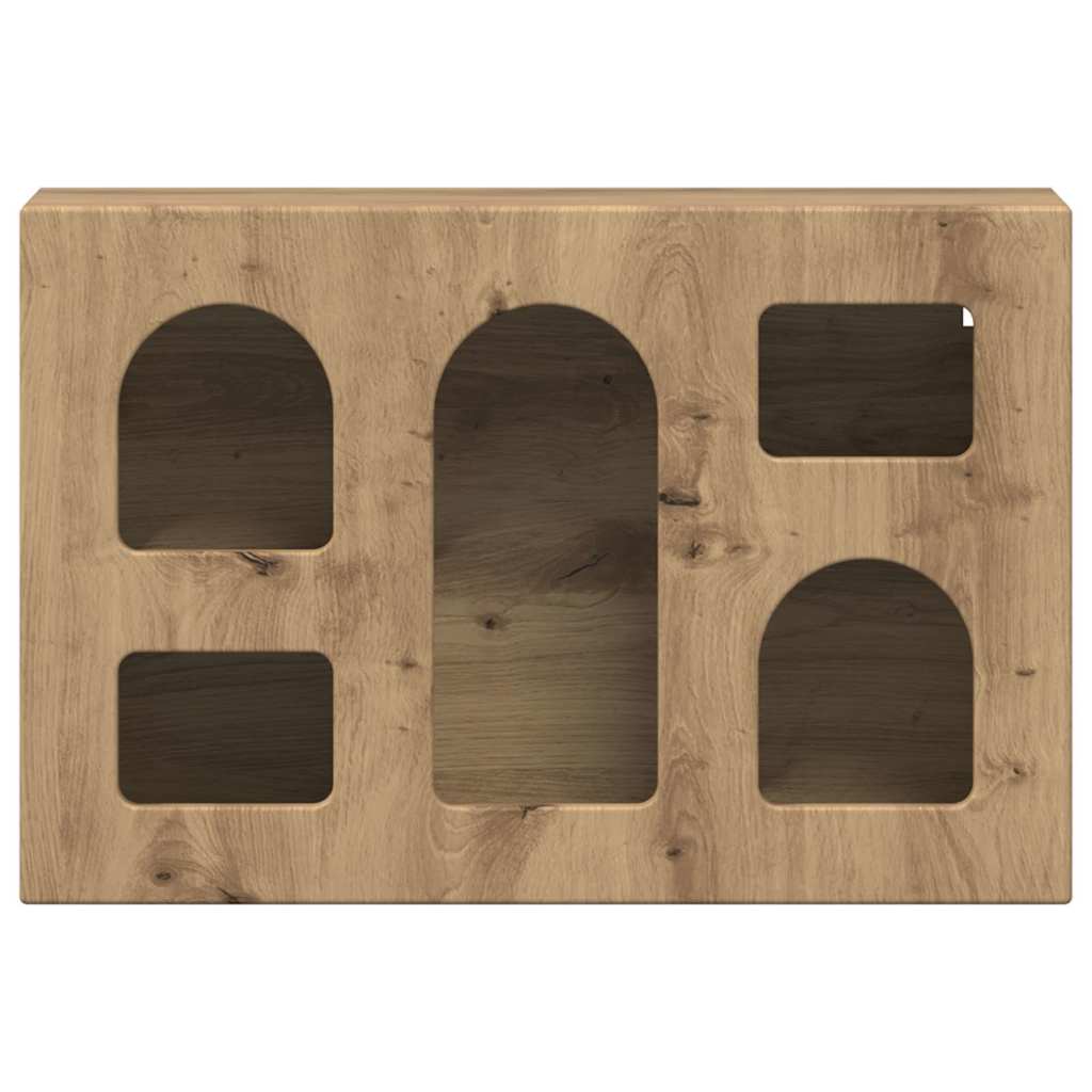vidaXL Hanging Cabinet with Shelf ELST Artisan Oak 60 x 20 x 40 cm