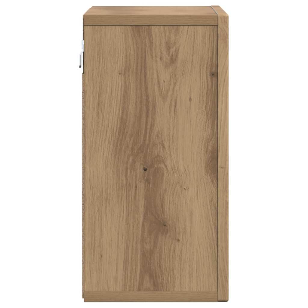 vidaXL Hanging Cabinet with Shelf ELST Artisan Oak 60 x 20 x 40 cm