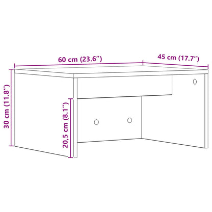 vidaXL Wall-Mounted Desk Black Oak 60 x 45 x 30 cm Engineered Wood