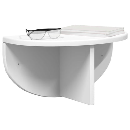 vidaXL Wall Shelf 2 pcs White 38 x 19 x 19 cm Engineered Wood