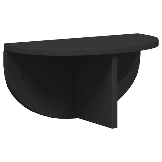 vidaXL Wall Shelf Wall-mounted Black 38 x 19 x 19 cm Engineered Wood