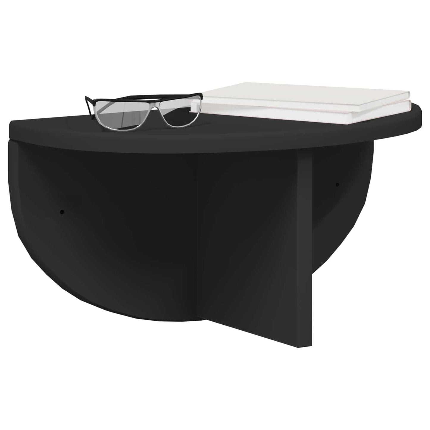 vidaXL Wall Shelf Wall-mounted Black 38 x 19 x 19 cm Engineered Wood