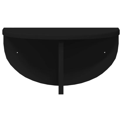 vidaXL Wall Shelf 2 pcs Black 38 x 19 x 19 cm Engineered Wood