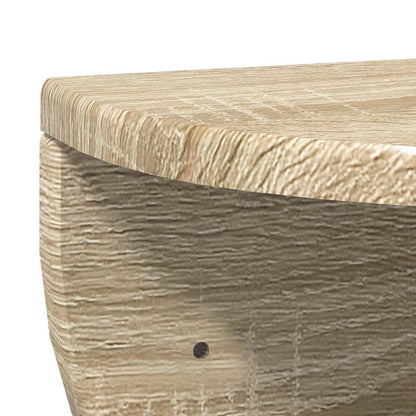 vidaXL Wall Shelf 2 pcs Sonoma Oak 38 x 19 x 19 cm Engineered Wood