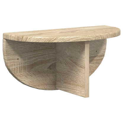 vidaXL Wall Shelf 2 pcs Sonoma Oak 38 x 19 x 19 cm Engineered Wood