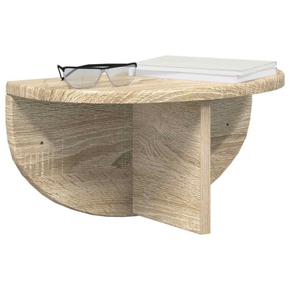 vidaXL Wall Shelf 2 pcs Sonoma Oak 38 x 19 x 19 cm Engineered Wood