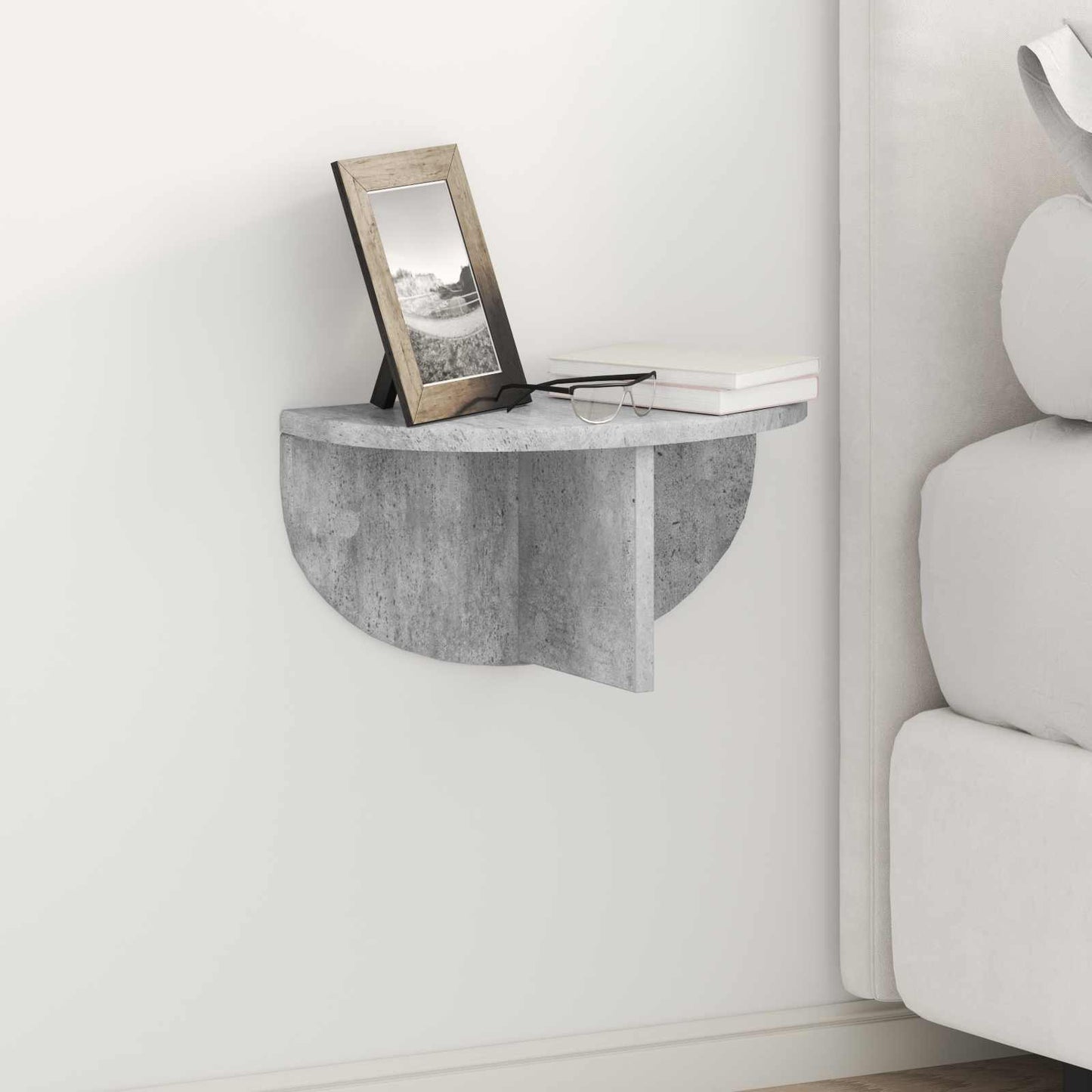 vidaXL Wall Shelf Concrete Grey 38 x 19 x 19 cm Engineered Wood