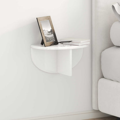 vidaXL Wall Shelf Wall-mounted 2 pcs High Gloss White 38 x 19 x 19 cm